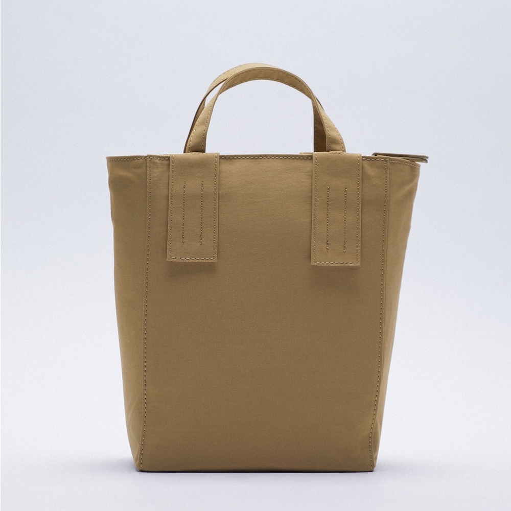 NWT Zara Rectangular Shopping Bag Camel/Tan